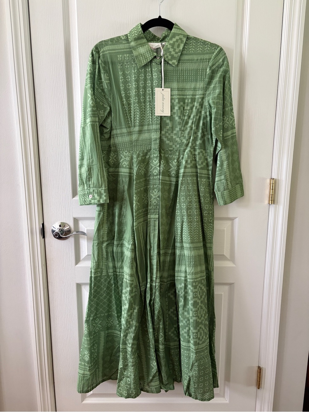 Julia Amory The JA Shirt Dress - Sage Tangier Patchwork